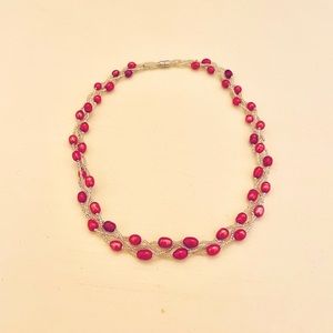 Pink Pearl Bead Necklace